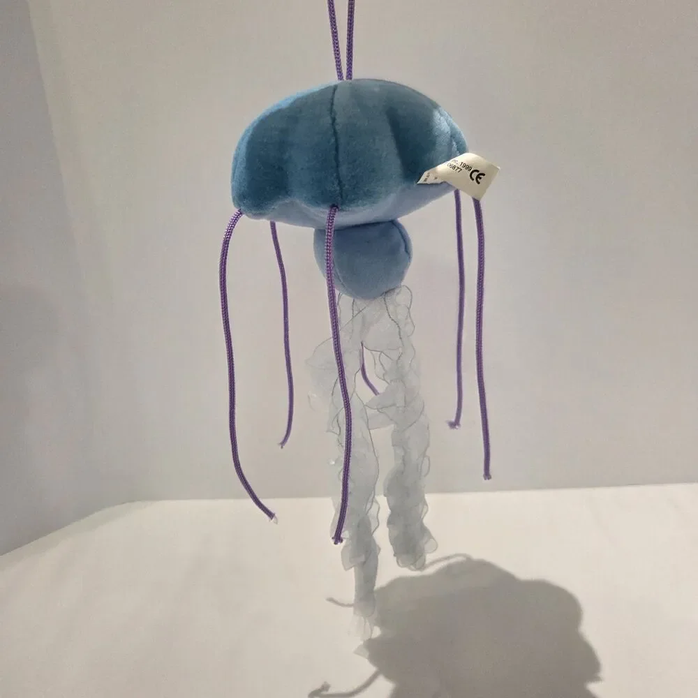 Vintage WILDLIFE ARTISTS Jellyfish Soft Plush Blue Purple Stuffed Animal 1999